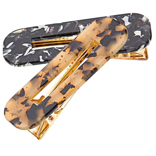 LOLIPPYY 2 Stück Teiliges Haarspangen aus Mehrfarbigem Acryl Dünne Leichte Entebill Haarklammern für Frauen und Mädchen Geeignet für Styling Haarabteilung und Alltag Modisch und Vielseitig von LOLIPPYY