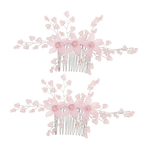 LOLIPPYY 2 Stück Teiliges Handgefertigtes Braut Haarschmuck mit Acrylkristallen Hochzeitskämme für Bräute und Besondere Anlässe Komfortables Funkelndes Schmuck Accessoire für Hochzeit und von LOLIPPYY