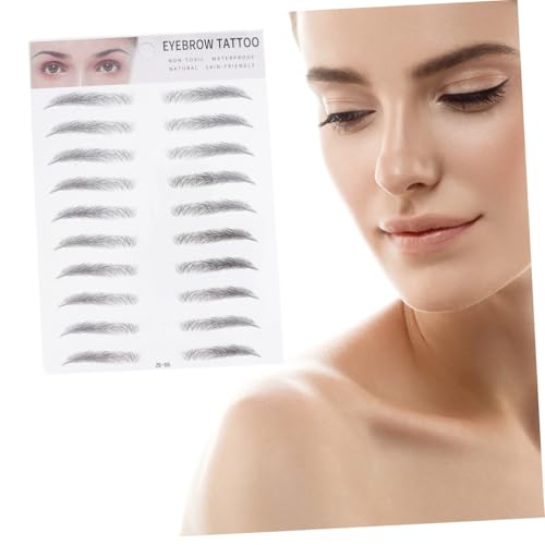 LOLIPPYY 2 Stück Teiliges Imitation Augenbrauen Aufkleber Natürlich Wirkende Haarähnliche Augenbrauen Transfers Einfach Anzuwenden Wasserfest Geeignet für Männer und Frauen Schnelle von LOLIPPYY