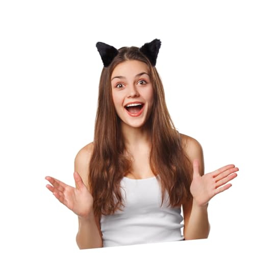 LOLIPPYY 2 Stück Teiliges Katzenohren Haarspangen aus Hochwertigem Material Weiches Hautfreundliches Design Handgefertigt Modischer Haarschmuck für Halloween Party und Cosplay für Damen und von LOLIPPYY