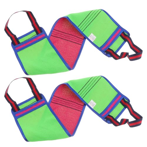 LOLIPPYY 2 Stück Teiliges Langes Duschhandtuch aus Rayon Starkes Körperpeeling Sanftes Massage badetuch für Intensive Hautreinigung Reich an Schaum Langlebig und Zufällige Zufällige Farbe von LOLIPPYY