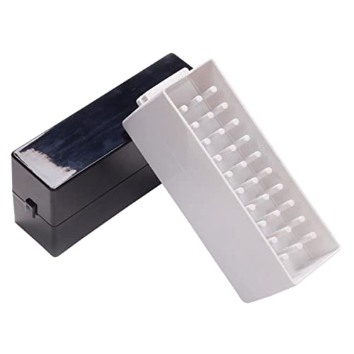 LOLIPPYY 2 Stück Teiliges Nagelbohrer Aufbewahrungsbox Fächer Nail Drill Bits Organizer Langlebig Geruchlos mit Speziellem Steckplatz design für Nagelstudio DIY Maniküre und Nagelkunst von LOLIPPYY