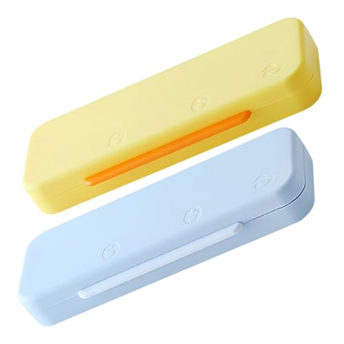 LOLIPPYY 2 Stück Teiliges Schüler Federmäppchen Doppellagige Stiftebox aus Robustem Großer Stauraum Stapelbar und Farblich Sortiert Praktisches Schulzubehör für Ordentlichen Schreibtisch von LOLIPPYY