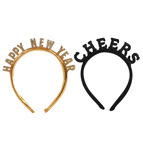 LOLIPPYY 2 Stück Teiliges Year Headband Langlebiger Party Kopfschmuck Verstellbar und Praktisch Passend für Neujahrsfeier und Silvester Party für Frauen und Geburtstagsfeiern von LOLIPPYY