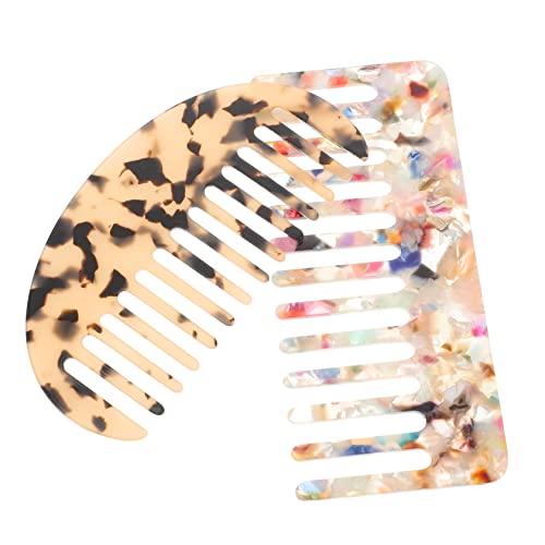 LOLIPPYY 2 Stück Teiliges Zahnung Acetat Haarkämme mit Zartem Muster Schmerzfreies Entwirren Bruchsicher Glatt Polierte Oberfläche Tragbar für Damen und Herren für Zuhause und Salon von LOLIPPYY