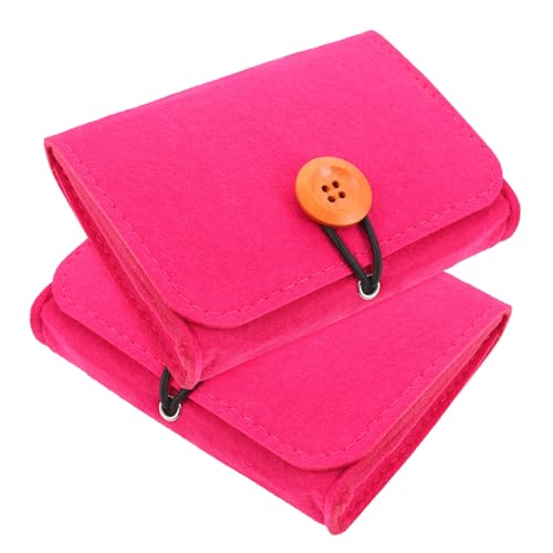 LOLIPPYY 2 Stück Tragbare Filz Essential Oil Tasche Stoßfester Ätherischer Öl Flaschen Organizer Kompakter Reise Organizer mit Verschluss Schutz für Rollerflaschen für Aromatherapie von LOLIPPYY