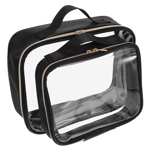 LOLIPPYY 2 Stück Transparente wasserdichte Kosmetiktaschen Tragbare Make Up Organizer mit Reißverschluss Große Kleine Reise Kulturbeutel Multifunktional für Toilettenartikel Leicht und LOLIPPYY 2 Stück Transparente wasserdichte Kosmetiktaschen Tragbare Make Up Organizer mit Reißverschluss Große Kleine Reise Kulturbeutel Multifunktional für Toilettenartikel Leicht und von LOLIPPYY