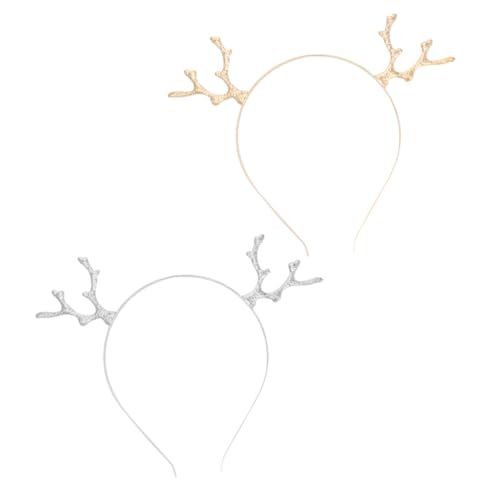 LOLIPPYY 2stücke Rentier Geweih Haarreif Haarschmuck Für Weihnachten Weihnachtsgeweih Haarband Kopfbedeckung Winter von LOLIPPYY