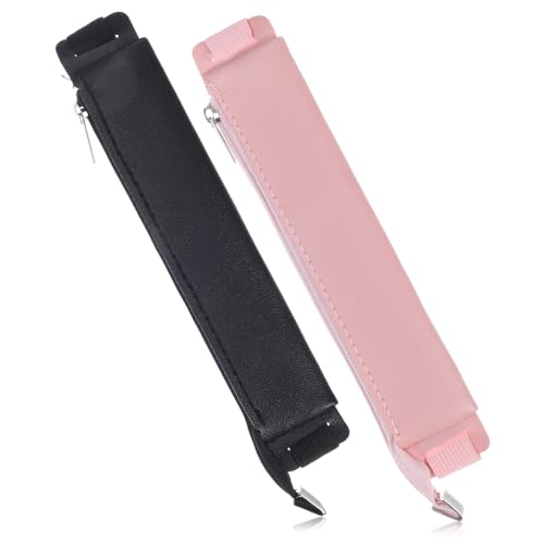 LOLIPPYY 2 Teiliges Elastisches Stiftetui mit Reißverschluss Schlankes Federmäppchen für Planer und Notizbücher Leichter Organizer für Stifte und Touchscreen Stifte Tragbare von LOLIPPYY