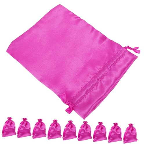 LOLIPPYY 20 Stück Satinsäckchen mit Kordelzug für Perücken und Haarverlängerungen Staubdicht Antistatisch Leicht und Kompakt Reise-organizer für Wigs und Extensions von LOLIPPYY