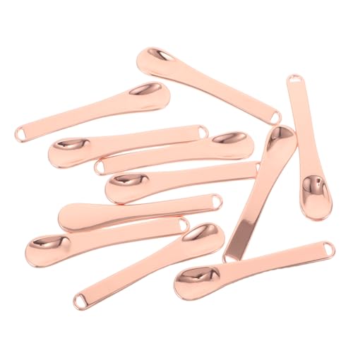 LOLIPPYY 20 Stück Schönheitslöffel Gesichtsmaske Augencreme-Kosmetiklöffel wiederverwendbarer Kosmetikspatel Cremespatel Hautpflege augencreme löffel Zinklegierung Roségold von LOLIPPYY