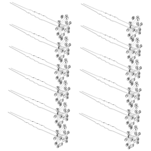 LOLIPPYY 20stücke Haarnadel Mit Schleierkraut Design Und Strasssteinen Für Hochzeit Brautschmuck Elegant Haarschmuck Für Frauen von LOLIPPYY