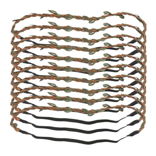 LOLIPPYY 20 Stück Teiliges DIY Flechtkranz Haarband mit Künstlichen Blättern Geflochtenes Stirnband aus Naturmaterial für Partyzubehör und Dekoration Geeignet für Frauen und Mädchen Boho von LOLIPPYY