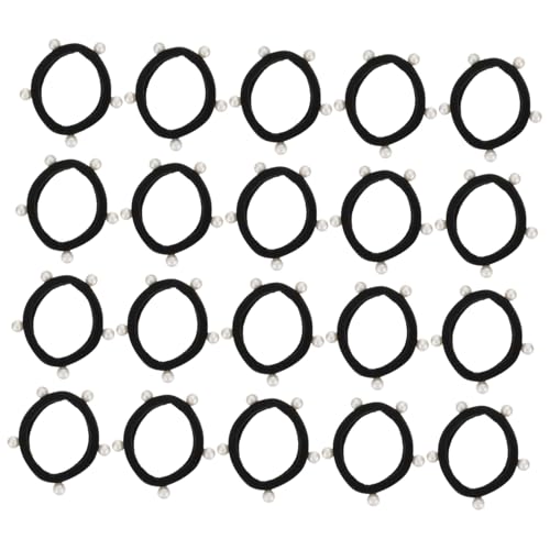 LOLIPPYY 20 Stück Teiliges Haargummi Perlen Elastische Schonende Haarringe für Mädchen Vielseitige Haarbänder zum Ponytail halten Modisches Haar accessoire für Alltag Party und von LOLIPPYY