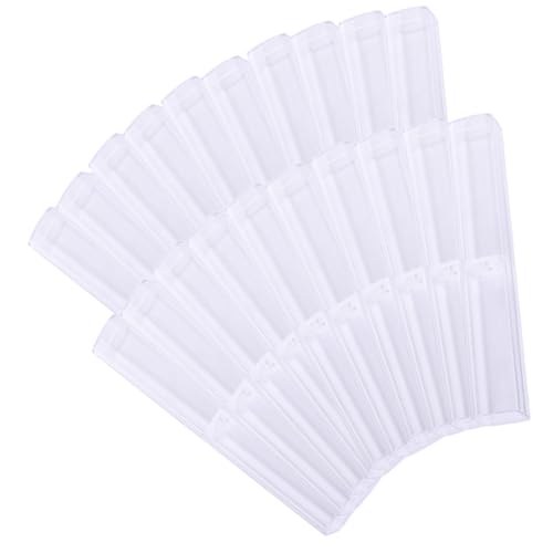 LOLIPPYY 20 Stück Teiliges Transparentes Stifte Etui aus Kunststoff mit Festem Verschluss Einzelstifte Aufbewahrungskasten Stabile Stiftbox Geschenkverpackung für Kugelschreiber von LOLIPPYY