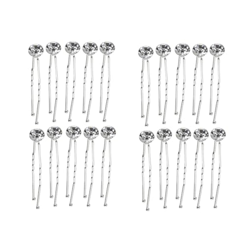 LOLIPPYY 20 Stück Teiliges U Förmiges Wasserstrahl Haarspangen mit Strasssteinen Langlebiger Metall Haarschmuck für Frauen und Mädchen Eleganter Haarschmuck für Hochzeit und Alltag von LOLIPPYY