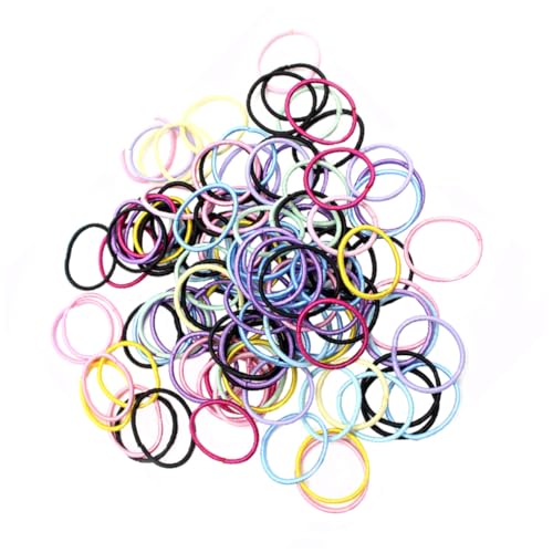 LOLIPPYY 200 Stück Teiliges Elastisches Haargummi Set für Kleine Bunte Haarbänder in Zwei Sets Dehnbare Ponytail Halter Vielseitiges Haarzubehör für Mädchen Mehrfarbig von LOLIPPYY