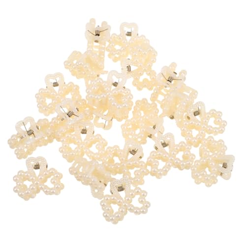 LOLIPPYY 20stücke Mini Haarklammern Mit Kunstperlen Elegante Haarspangen Für Damen Und Mädchen Für Festliche Anlässe Oder Alltag Rutschfeste Kralle Für Sicheren Halt Und Frische Looks von LOLIPPYY