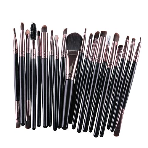 LOLIPPYY 20stücke Teiliges Make-up Pinsel Professionelle Schminkpinsel Für Foundation Puder Lidschatten Weiche Hautfreundliche Kosmetikpinsel Schwarz Für Präzise Anwendung Und von LOLIPPYY