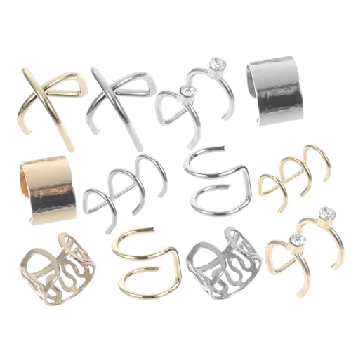 LOLIPPYY 24 Stück Teiliges Ear Cuff für Damen und Herren Verstellbare Clip Ohrklemmen in Gold und Silber Modische nicht Durchbohrte Ohrschmuckstücke für Vielseitige Looks und Alltag von LOLIPPYY