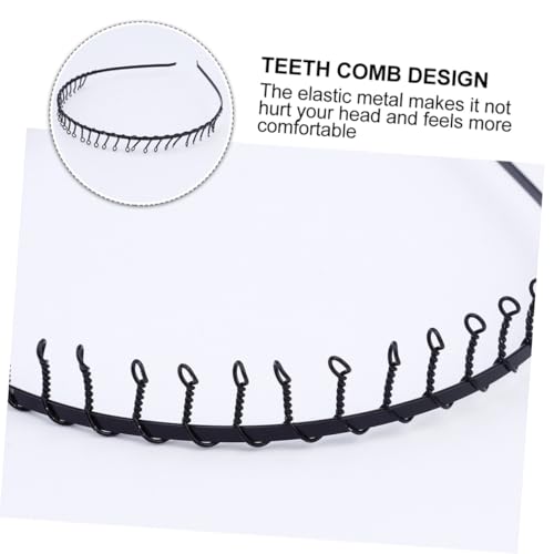 LOLIPPYY 24 Stück Teiliges Schwarze Eisen Haarreifen Einfaches und Robustes Haarschmuck accessoire für Damen und Herren Praktisches Stirnband zum Fixieren und Styling der Haare bei Sport von LOLIPPYY