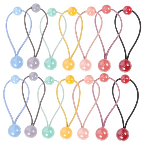 LOLIPPYY 28 Stck Teiliges Elastisches Haargummi für Mädchen Doppelte Kugel Haargummis Farbenfrohe Weiche Haarbänder zum Pferdeschwanz und Dutt Bequem und Vielseitig für Alltag Party und von LOLIPPYY