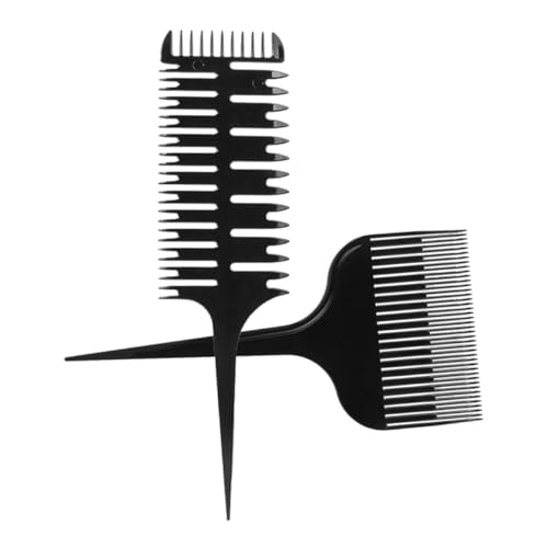 LOLIPPYY 2Er Set Kamm Haartrennwerkzeug Schweifkämme für Frauen Haarkämme zum Stylen Haarkämme für Damenstyling Kämme für das Haarstyling von Frauen Plastik Black von LOLIPPYY