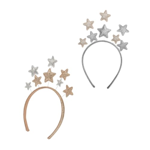 LOLIPPYY 2Stücke Glitzernde Fünfzackigen Stern Haarreifen für Kinder Cosplay Haaraccessoire für Partys und Geburtstagsfeiern Silberne Eisenmaterialien Verarbeitung LOLIPPYY 2Stücke Glitzernde Fünfzackigen Stern Haarreifen für Kinder Cosplay Haaraccessoire für Partys und Geburtstagsfeiern Silberne Eisenmaterialien Verarbeitung von LOLIPPYY