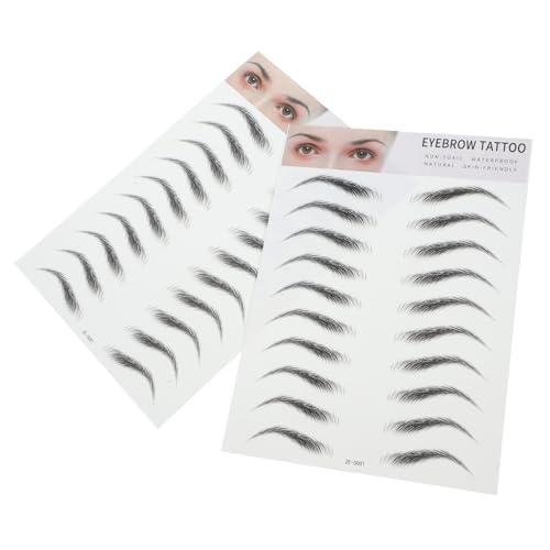 LOLIPPYY 2stücke Künstliche Augenbrauen Schwarz Transfer-sticker Augenbrauen-imitation Für Damen Herren von LOLIPPYY