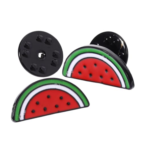 LOLIPPYY 2stücke Wassermelonen Brosche Pin Cartoon Revers Clip Pullover Clips Damen Kleidungsaccessoires Kragenclip Cardigan Nadel Schmuck von LOLIPPYY
