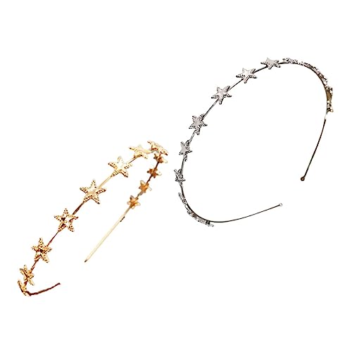 LOLIPPYY 2Stücke Zwei Sternen Haarband für Mädchen Fünfzackige Haarschmuck Accessoires für Partys und Tägliche Nutzung von LOLIPPYY