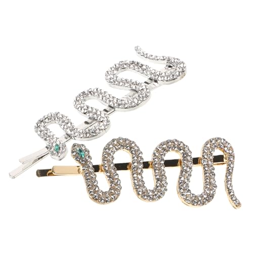 LOLIPPYY 2pcs Dekorative Haarstifte Für Frauen Und Mädchen Mit Glänzenden Strasssteinen Metall -seiten -barrettes Für Festliche Und Brauthaarstyling in Gold Silber von LOLIPPYY