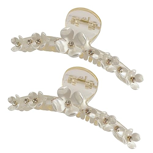 LOLIPPYY 2stücke Blumen Haar Clips Groß Haarklammern Für Frauen Mädchen Party Hochzeit Geburtstag Mit Strasssteinen Für Dickes Feines Langes Haar von LOLIPPYY