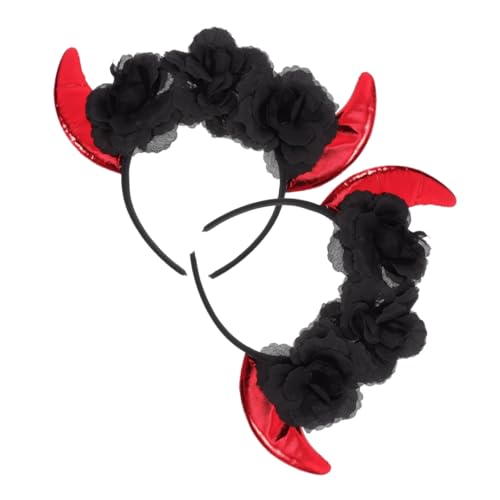 LOLIPPYY 2stücke Hörner Stirnband Für Halloween Teufelshörner Hörner Stirnband Halloween Haar Band Teufelshorn Teufelshörner Haarband Dekoration von LOLIPPYY