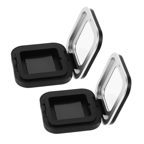 LOLIPPYY 2stücke Reise Lidschatten Container Nachfüllbare Make-up Box Für Frauen Tragbare Leere Aufbewahrung Für Lidschatten Highlighter Für Reisen Und Unterwegs von LOLIPPYY