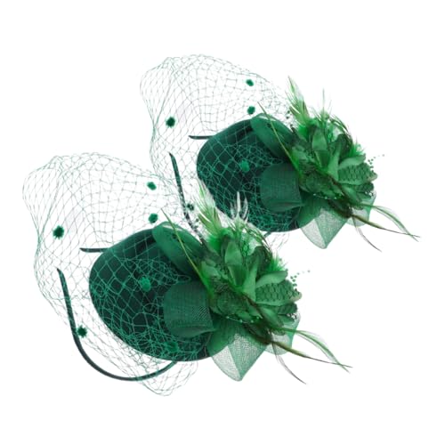 LOLIPPYY 2stücke Stirnhut-stirnband Aus Stoff Mit Federn Haarband Für Party Cosplay Haarspange Kopfschmuck Stilvolles Federdesign von LOLIPPYY