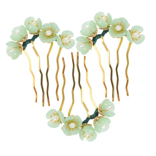 LOLIPPYY 3 Hanfu-haarstäbchen: Klassische Chinesische Haarnadeln Mit Farbiger Glasurblume – Dekorativer Haarschmuck Für Frauen Und Mädchen von LOLIPPYY