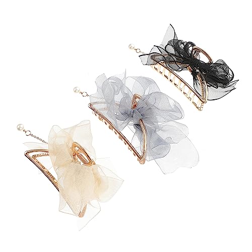 LOLIPPYY 3stücke Teiliges Von Eleganten Metall-haarspangen Mit Schleifen- Für Damen Stilvolle Haarschmuck Für Dickes Haar Für Partys Hochzeiten Und Alltag von LOLIPPYY