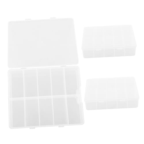 LOLIPPYY 3 Stück Manicure Tool Holder Teilig Transparentes Aufbewahrungsbox mit Fächern für Fake Nails Langlebiger Nagelspitzen Organizer Praktischer Tips Container für und Zuhause von LOLIPPYY