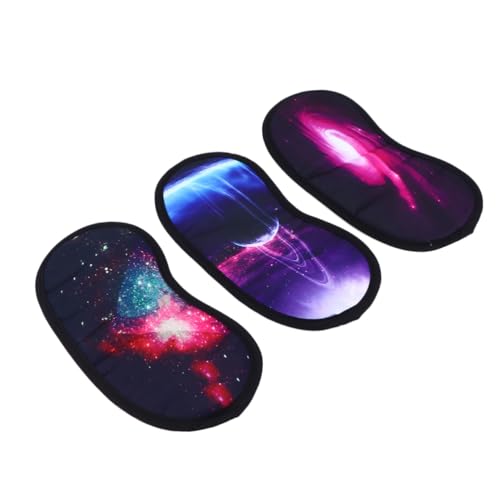 LOLIPPYY 3 Stück Teiliges Augenmaske aus Satin Leichte und Weiche Schlafmaske Einfache Augenklappe für Reise Zuhause und Büro Atmungsaktiv und Lichtblockierend Passend für Damen Herren von LOLIPPYY