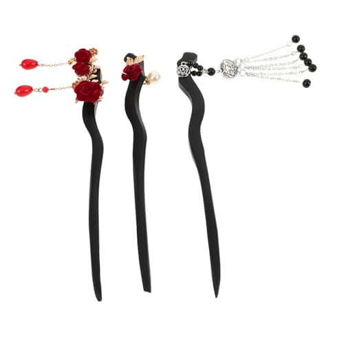 LOLIPPYY 3stücke Haarnadeln Mit Rosenblütenmotiv Aus Holz Quasten-kopfschmuck Im Antiken Chinesischen Stil Für Damen Haarspangen Mit Blumenquasten Für Hochzeiten Und Asiatische LOLIPPYY 3stücke Haarnadeln Mit Rosenblütenmotiv Aus Holz Quasten-kopfschmuck Im Antiken Chinesischen Stil Für Damen Haarspangen Mit Blumenquasten Für Hochzeiten Und Asiatische von LOLIPPYY