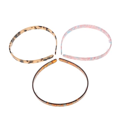 LOLIPPYY 3 Stück Teiliges Damen Haarreifen aus Acetat in Trendigem Tortoise design Leichtes Flexibles Stirnband zur Haarfixierung und Dekoration für Alltag und Outdoor aktivitäten von LOLIPPYY