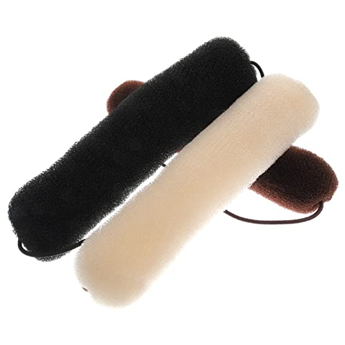 LOLIPPYY 3 Stück Teiliges Donut Haarknoten Elastische Haarknotenformer in Schwarz Beige Braun Einfach zu Verwenden für Damen und Mädchen Leichter Dutt Haarstyler für Alltag und Besondere von LOLIPPYY