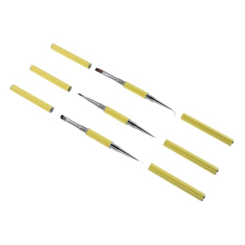 LOLIPPYY 3 Stück Teiliges Doppelseitiges Nail Art Pinsel Präziser Liner Pinsel und Skulptur Stift für Professionelle Maniküre und DIY Nageldesign Vielseitiges Nail Art Werkzeug für Salon von LOLIPPYY