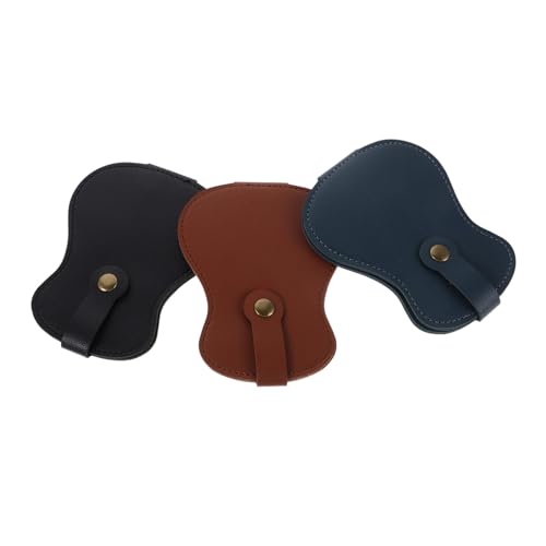 LOLIPPYY 3 Stück Teiliges Gitarrenplektren-etui aus Pu-Leder Tragbarer Organizer mit Separaten Fächern für Verschiedene Plektrumgrößen Kratzfest Großes Fassungsvermögen für Akustik von LOLIPPYY