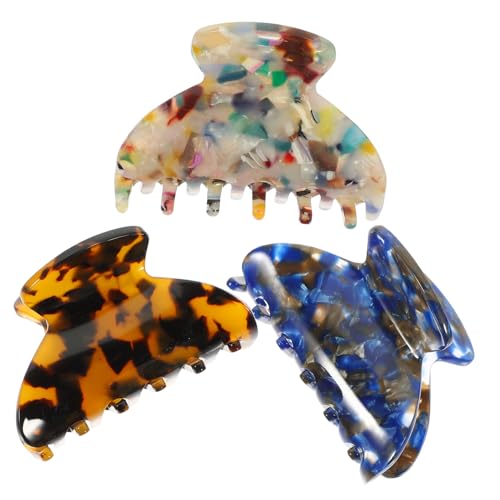 LOLIPPYY 3 Stück Teiliges Haarspangen Robustem Material Kleine Bunte Haarklammern für Frauen und Mädchen Modische Haarschmuck krallenclips für Dickes und Dünnes Haar Vielseitig für Alltag von LOLIPPYY
