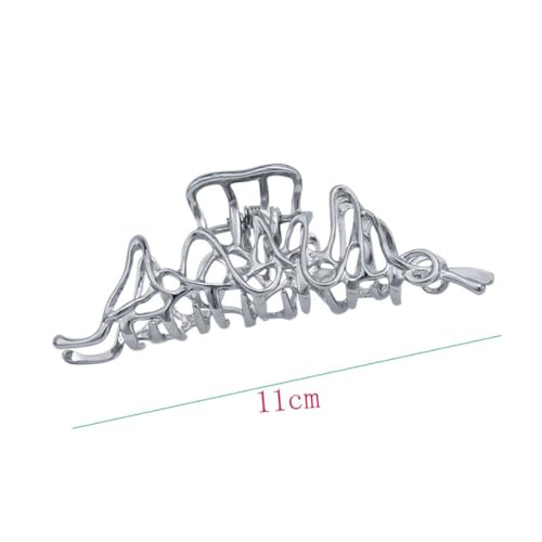 LOLIPPYY 3 Stück Teiliges Metall Irreguläre Haarklammern mit Haifischzähnen Hohle Haar krallenclips für Elegantes Styling Geeignet für Frauen und Dickes Haar von LOLIPPYY