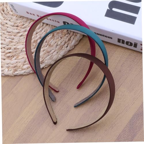 LOLIPPYY 3 Stück Teiliges Schlichtes Haarband für Mädchen Stirnbänder in Dunkelgrün Weinrot und Braun Vielseitig als Haaraccessoire für Alltag Makeup und Partys Geeignet von LOLIPPYY