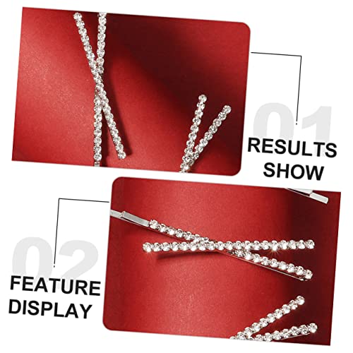 LOLIPPYY 3 Stück Teiliges Strass Haarspangen Bobby Pins Eleganter Haarschmuck für Hochzeit und Alltag Leichte Feste Haarklammern mit Geometrischem Design Haarschmuck Accessoires für Damen von LOLIPPYY