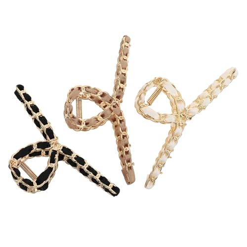LOLIPPYY 3 Stück Vintage Metall Haarspange mit Verzahnung Langlebige Haarklammer für Festen für Frauen bei Alltag Sport und Yoga Einsetzbar Praktische Haarspange für Langes Zufällige Farbe von LOLIPPYY